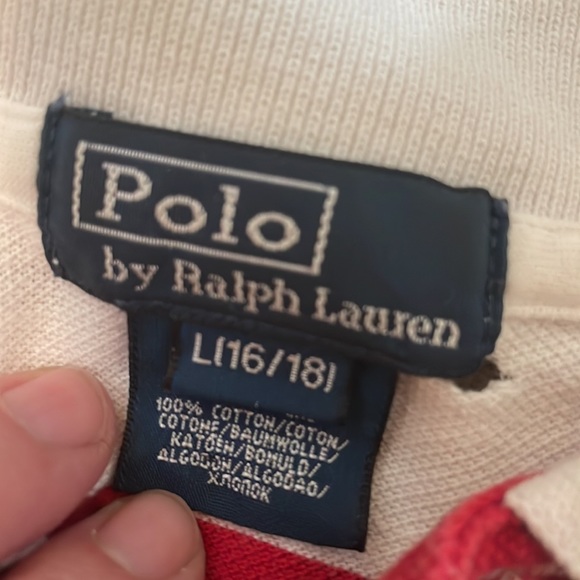Boys Ralph Lauren Polo. Size 16/18. Greats shape except for tiny hole at label - Picture 2 of 4